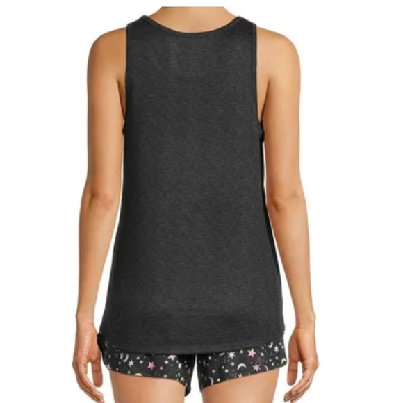 NEW, Secret Treasures Women's Plus Screen Print Tank Top and Shorts, 2-Piece Set - Picture 3 of 5